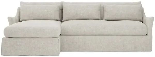Pauline Fog Slipcovered Chaise Sectional - Left Chaise - 101"