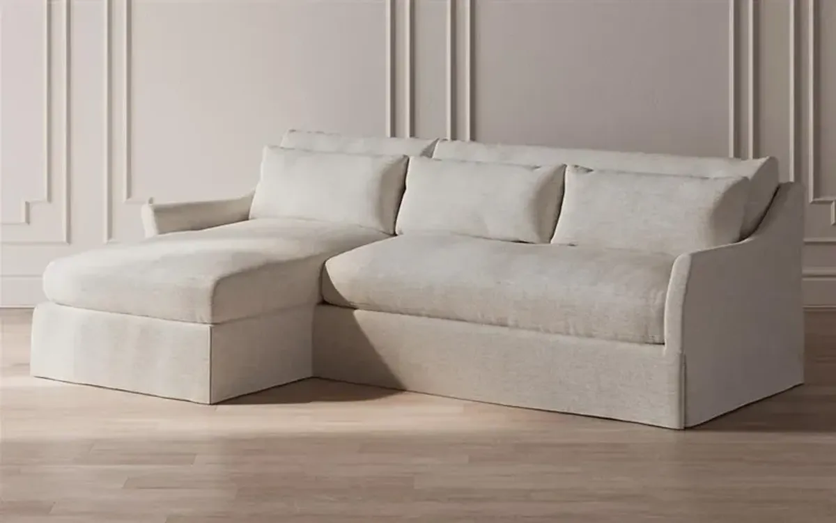 Pauline Frost Performance Slipcovered Chaise Sectional - Left Chaise - 101"