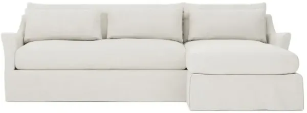 Pauline Pearl Slipcovered Chaise Sectional - Right Chaise - 101"
