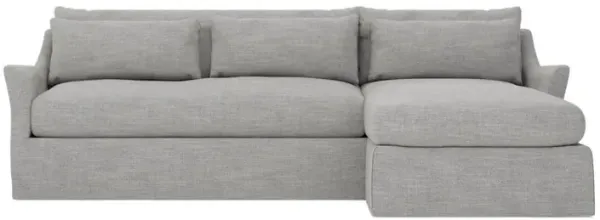 Pauline Nickel Performance Slipcovered Chaise Sectional - Right Chaise - 101"