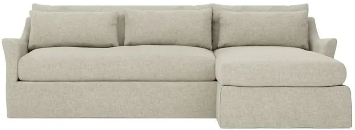 Pauline Baby Fawn Performance Slipcovered Chaise Sectional - Right Chaise - 101"