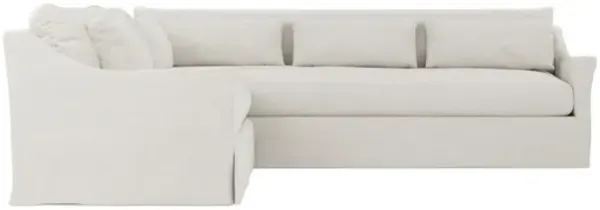 Pauline Pearl Slipcovered Corner Sectional - Left End - 106"