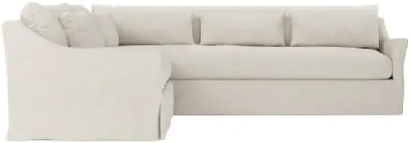 Pauline Sea Salt Performance Slipcovered Corner Sectional - Left End - 106"