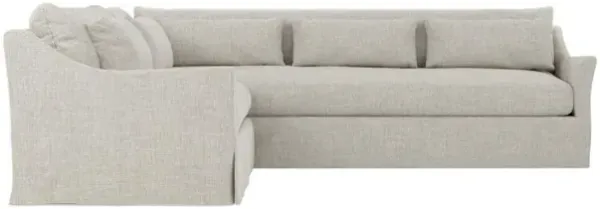 Pauline Fog Slipcovered Corner Sectional - Left End - 106"