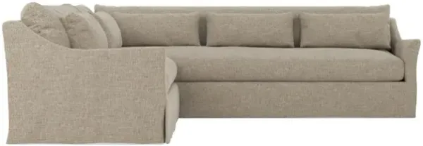 Pauline Sand Slipcovered Corner Sectional - Left End - 106"
