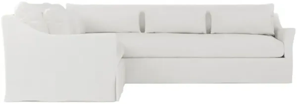 Pauline Snow Performance Slipcovered Corner Sectional - Left End - 106"