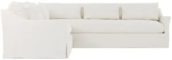 Pauline Canvas Performance Slipcovered Corner Sectional - Left End - 106"