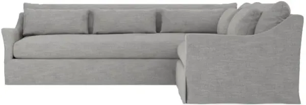 Pauline Nickel Performance Slipcovered Corner Sectional - Right End - 106"