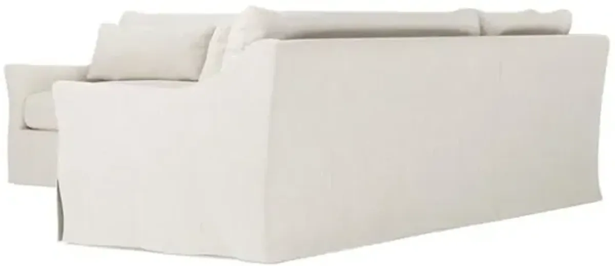 Pauline Sea Salt Performance Slipcovered Corner Sectional - Right End - 106"