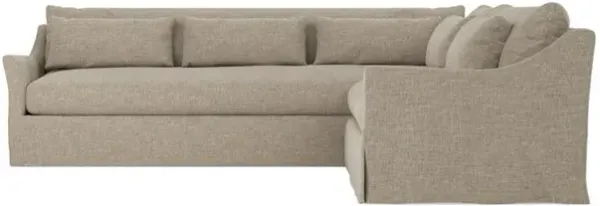 Pauline Sand Slipcovered Corner Sectional - Right End - 106"