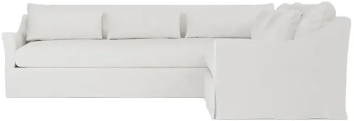 Pauline Snow Performance Slipcovered Corner Sectional - Right End - 106"