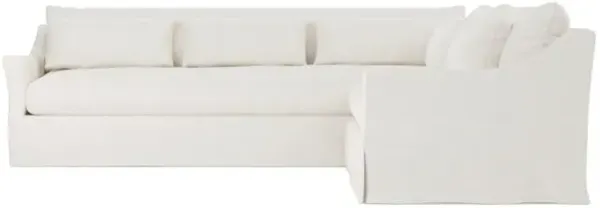 Pauline Canvas Performance Slipcovered Corner Sectional - Right End - 106"