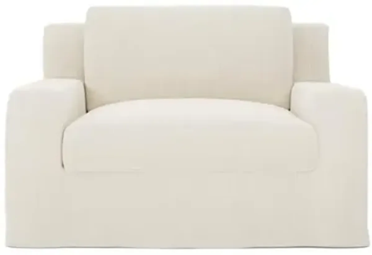 Henri Soft Ivory Chair and a Half