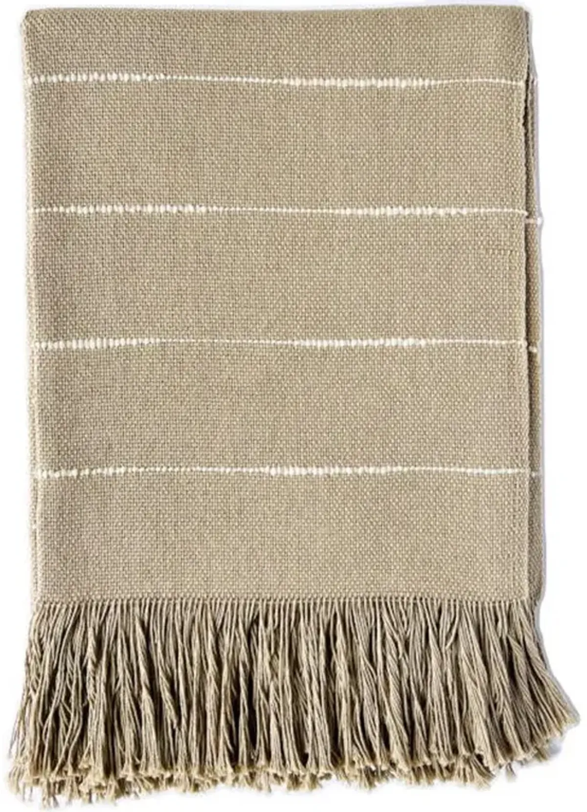 Riona Modern Camel Cotton Handwoven Throw Blanket