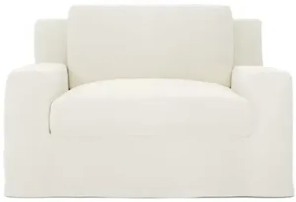 Henri Pale Ivory Chair and a Half
