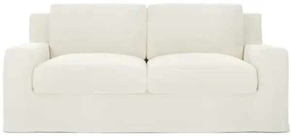 Henri Pale Ivory Loveseat - 72"