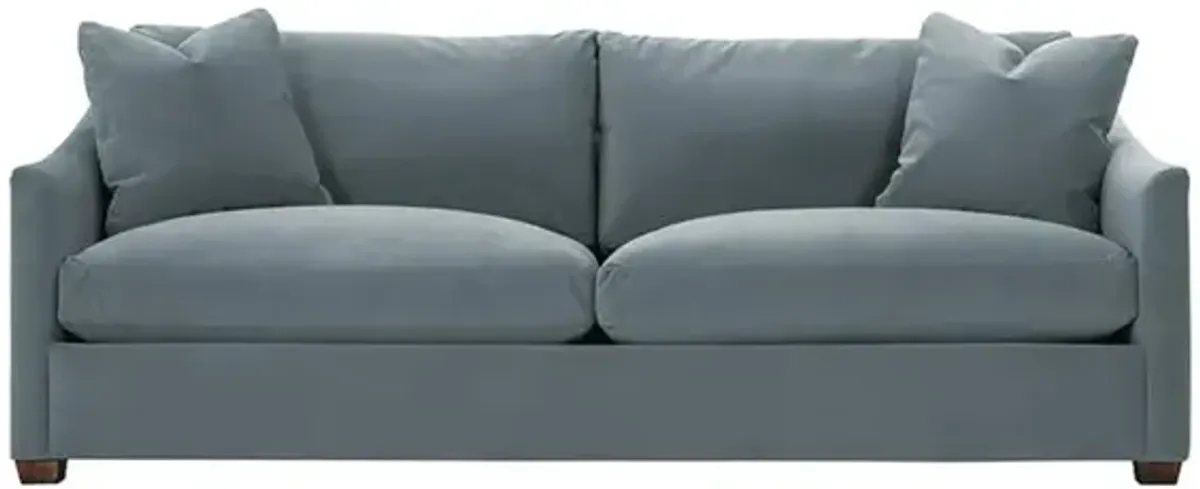 Clairmont Slate Blue 2-Cushion Sofa - 89"