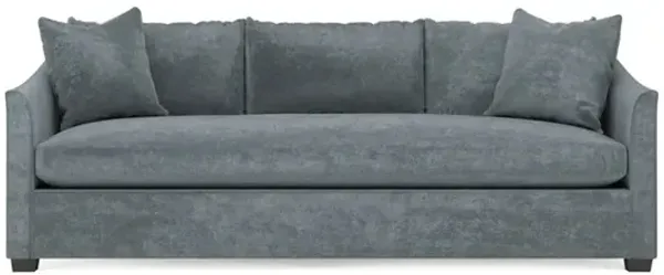 Clairmont Slate Blue Bench Cushion Sofa - 89"
