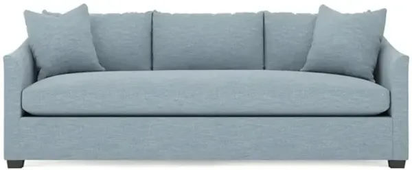 Clairmont Eggshell Blue Performance Bench Cushion Sofa - 89"