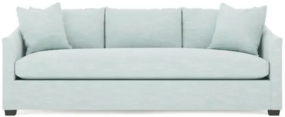 Clairmont Sea Mint Performance Bench Cushion Sofa - 89"