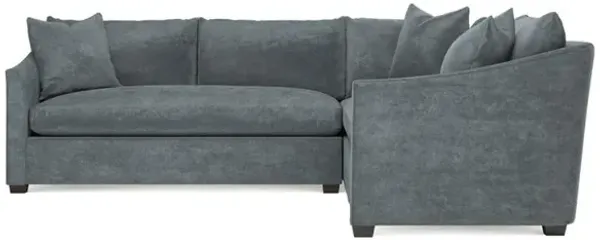 Clairmont Slate Blue Corner Sectional - Left End - 105"