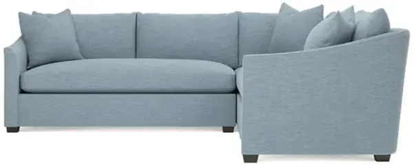 Clairmont Eggshell Blue Performance Corner Sectional - Left End - 105"