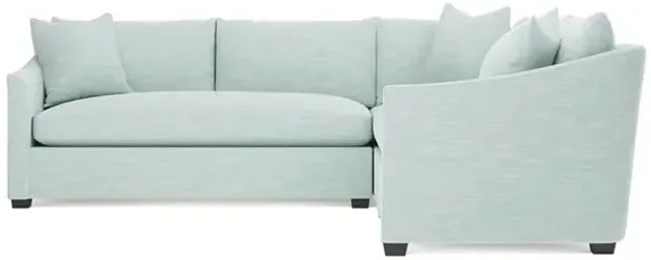 Clairmont Sea Mint Performance Corner Sectional - Left End - 105"