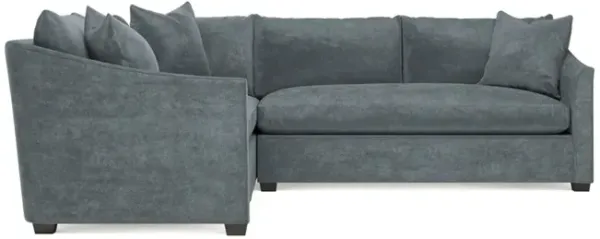 Clairmont Slate Blue Corner Sectional - Right End - 105"