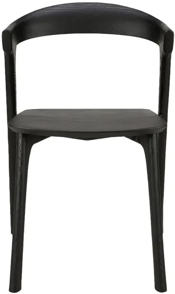 Ava Modern Classic Black Oak Dining Chair