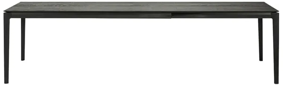Ava Modern Classic Black Oak Rectangular Extendable Dining Table - 79"-118"