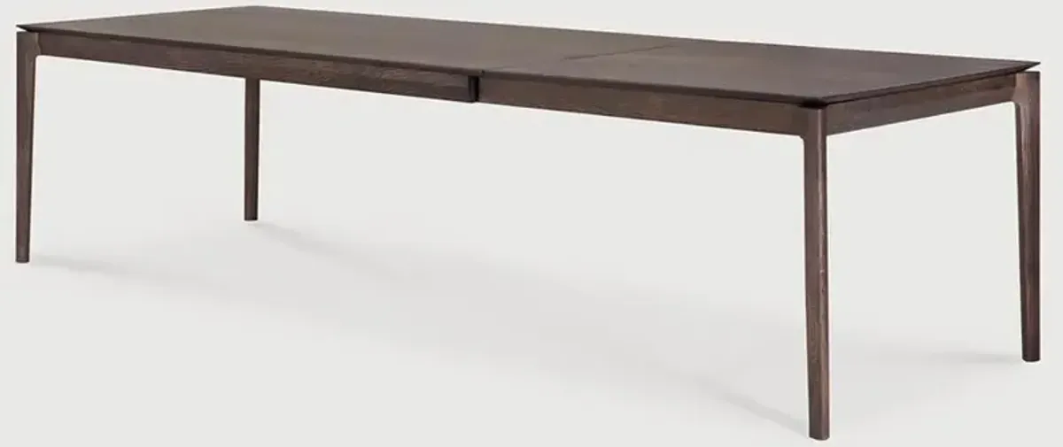 Ava Modern Classic Brown Oak Rectangular Extendable Dining Table - 79"-118"