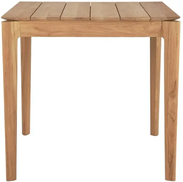 Ava Coastal Beach Teak Square Outdoor Dining Table - 31.5"