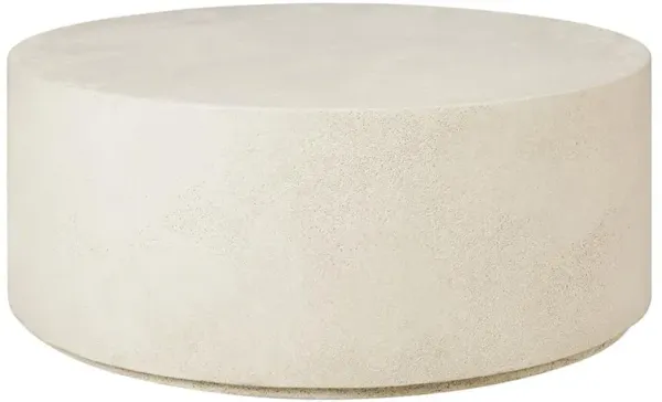 Riona Modern Classic Off White Round Coffee Table - Large
