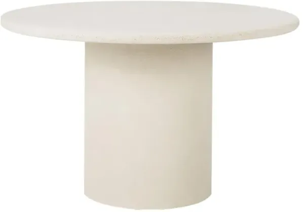 Riona Modern Classic Off White Round Dining Table - Large