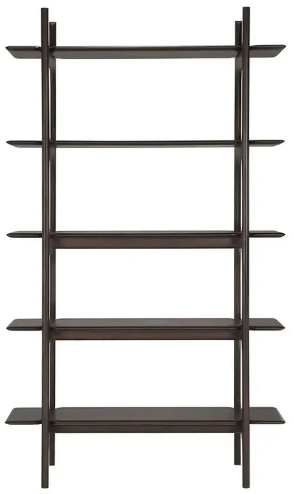 Mona Modern Classic Dark Brown Mahogany Bookcase