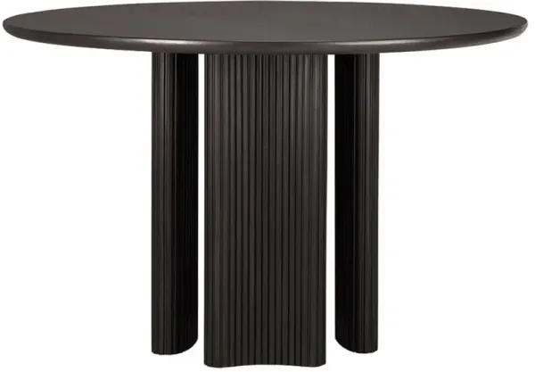 Rose Modern Classic Dark Brown Mahogany Round Dining Table - 59.5"