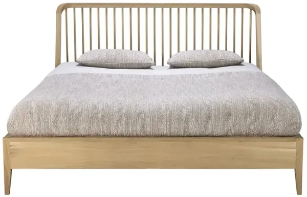 Nicole Modern Classic Oak Bed - Queen