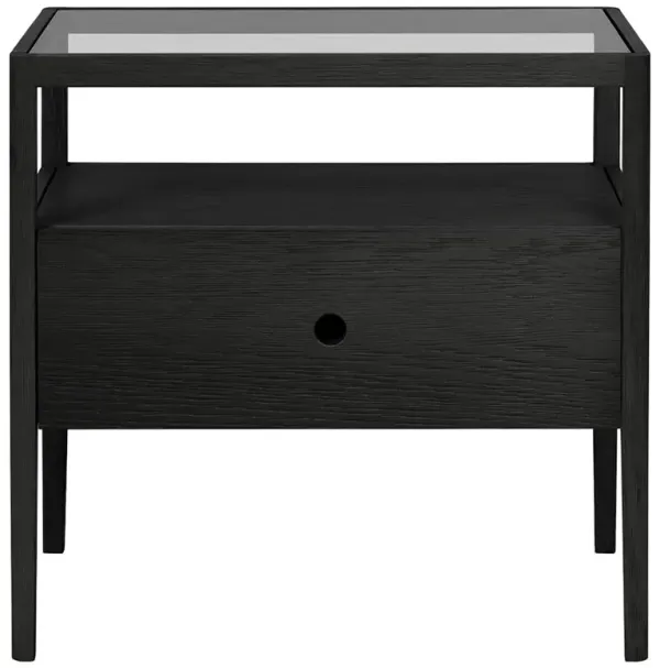 Nicole Modern Classic Black Oak Nightstand