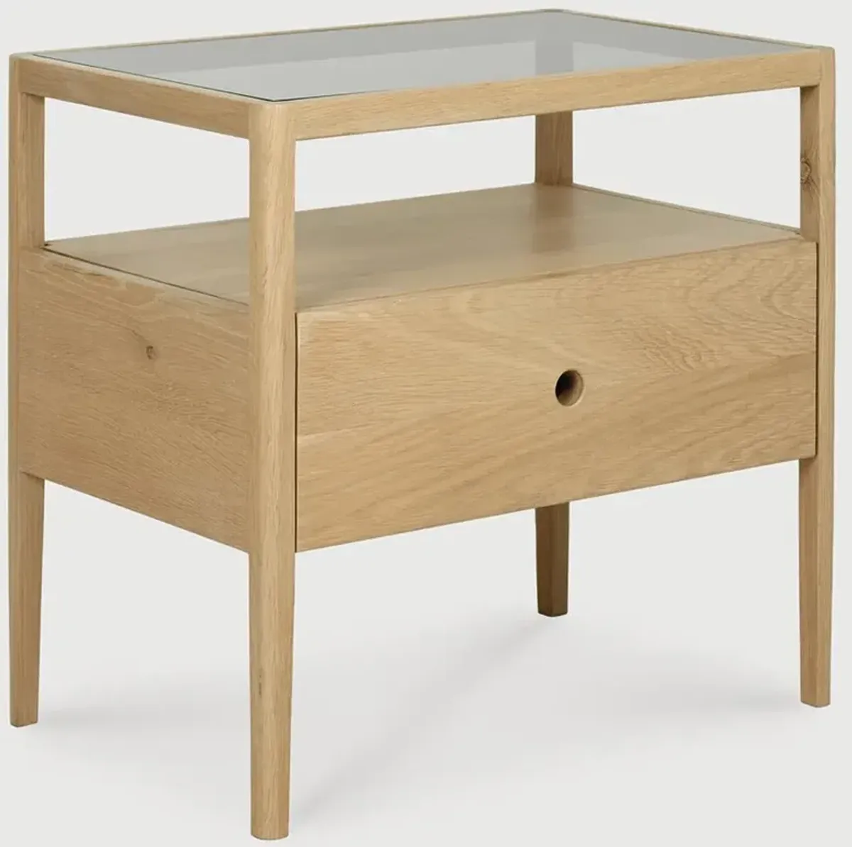 Nicole Modern Classic Oak Nightstand
