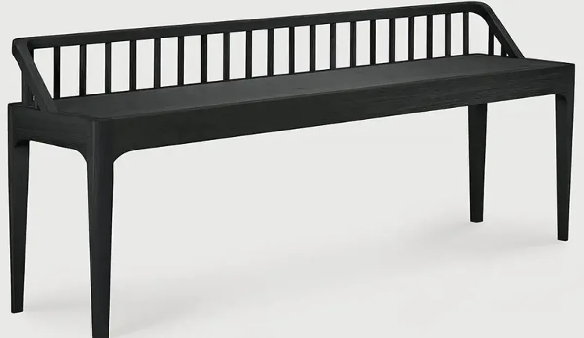 Nicole Modern Classic Black Oak Bench