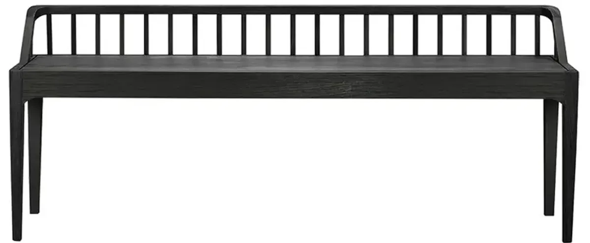 Nicole Modern Classic Black Oak Bench