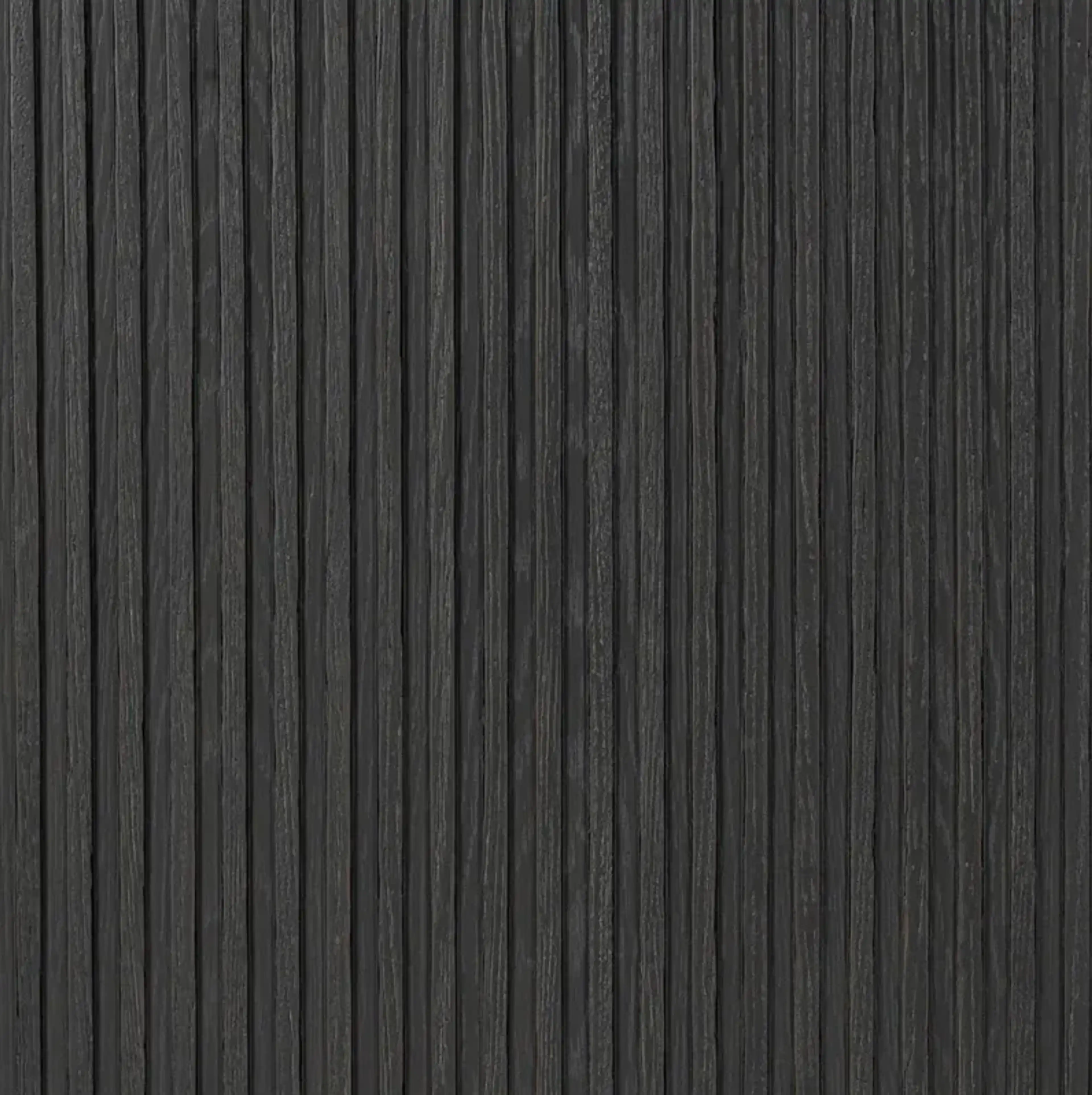 Florence Mid Century Black Oak Reeded Bed Queen Kathy Kuo Home ...