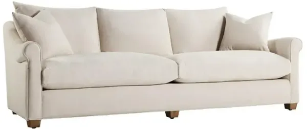 Meredith Updated Traditional Cream Upholstered Sofa - 104"