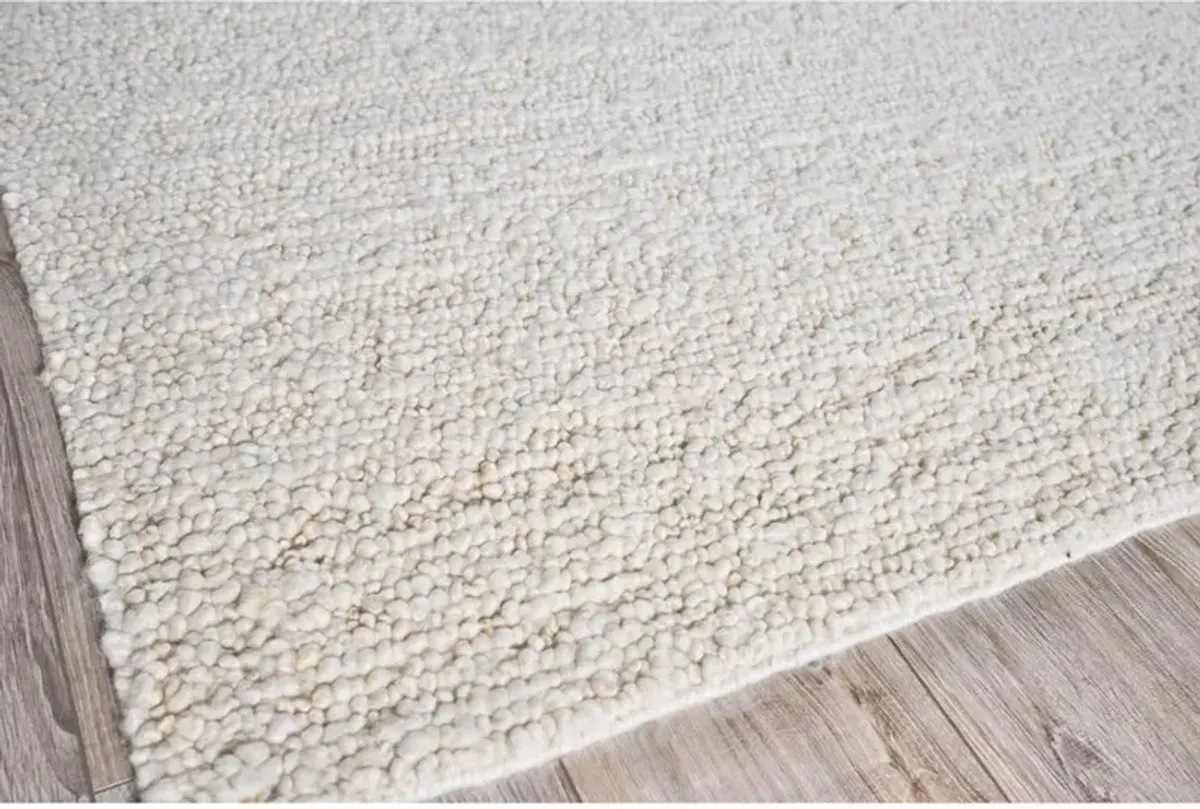 Noah Modern Classic Ivory Wool Solid Rug - 10'x14'