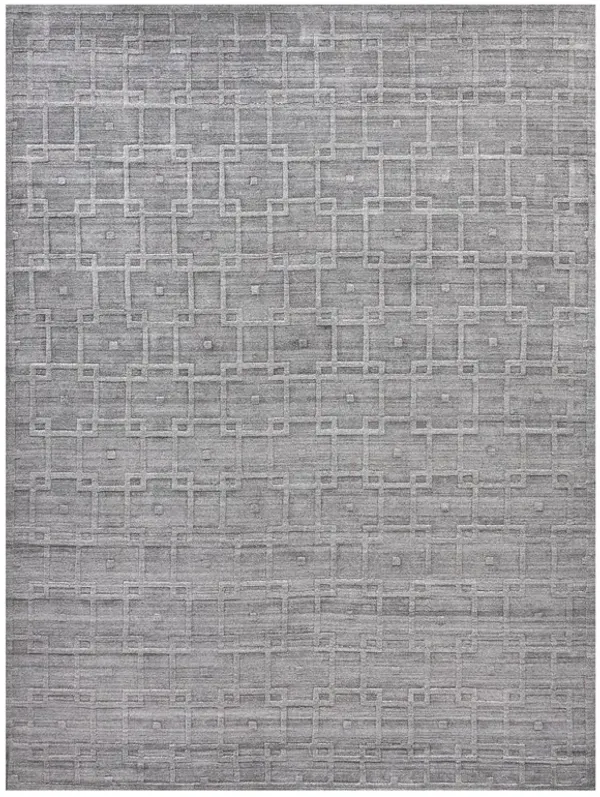 Aurora Modern Classic Grey Silk Textured Solid Rug - 10'x14'