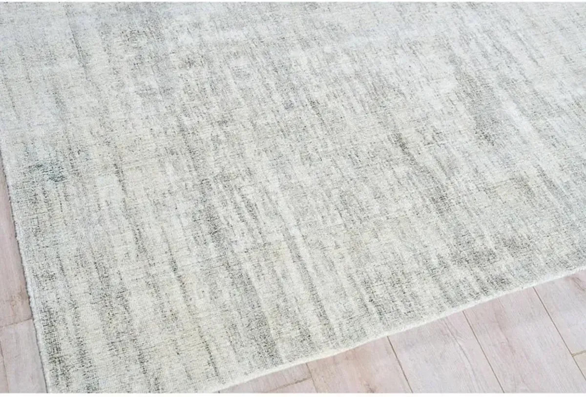 Samuel Modern Classic Silver Wool Patterned Rug - 12'x15'