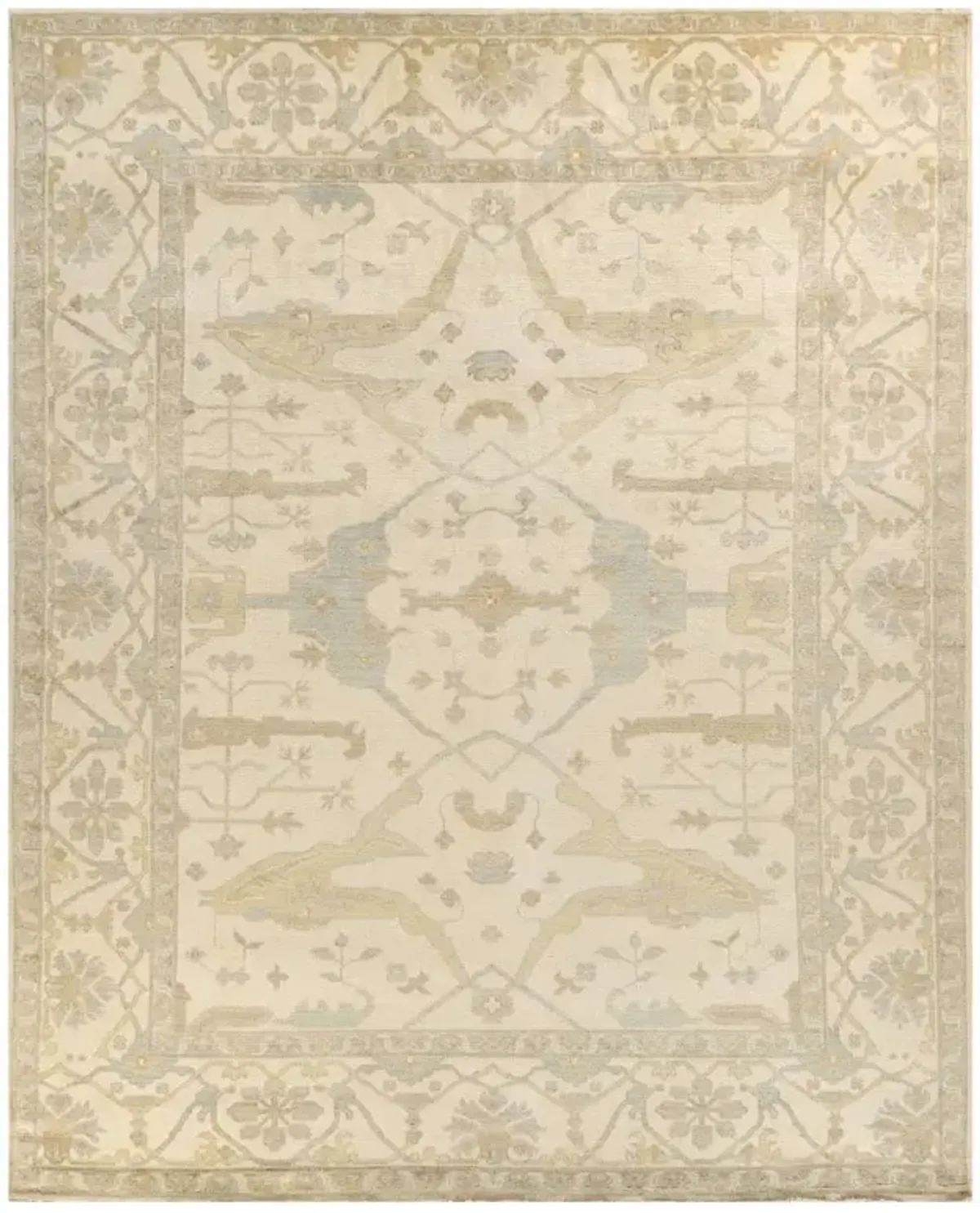 Selah Oushak Global Brown Wool Patterned Hand Knotted Rug - 12'x15'