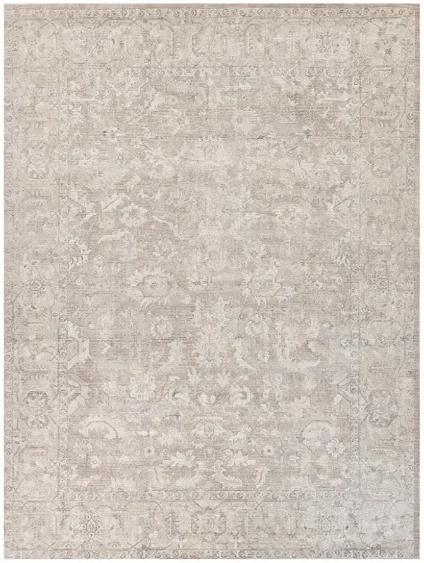 Calla Global Bazaar Tan Wool Oushak Patterned Rug - 14'x18'