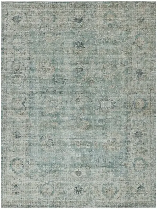 Callan Global Bazaar Blue Wool Floral Patterned Rug - Sample