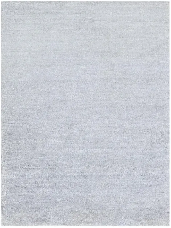 Celeste Modern Classic Chrome Bamboo Silk Solid Hand Knotted Rug - Sample